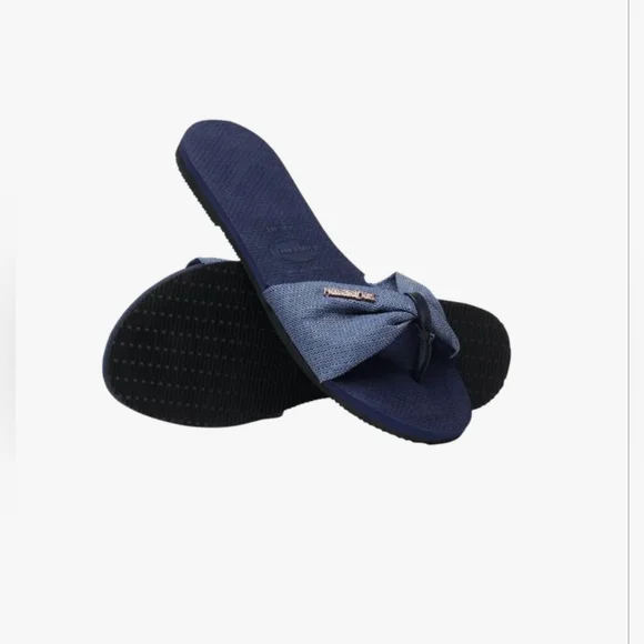 HAVAIANAS You St. Tropez Shine Sandals, Size 7/8 - Picture 3 of 8